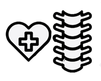 Spinal injury treatment icon