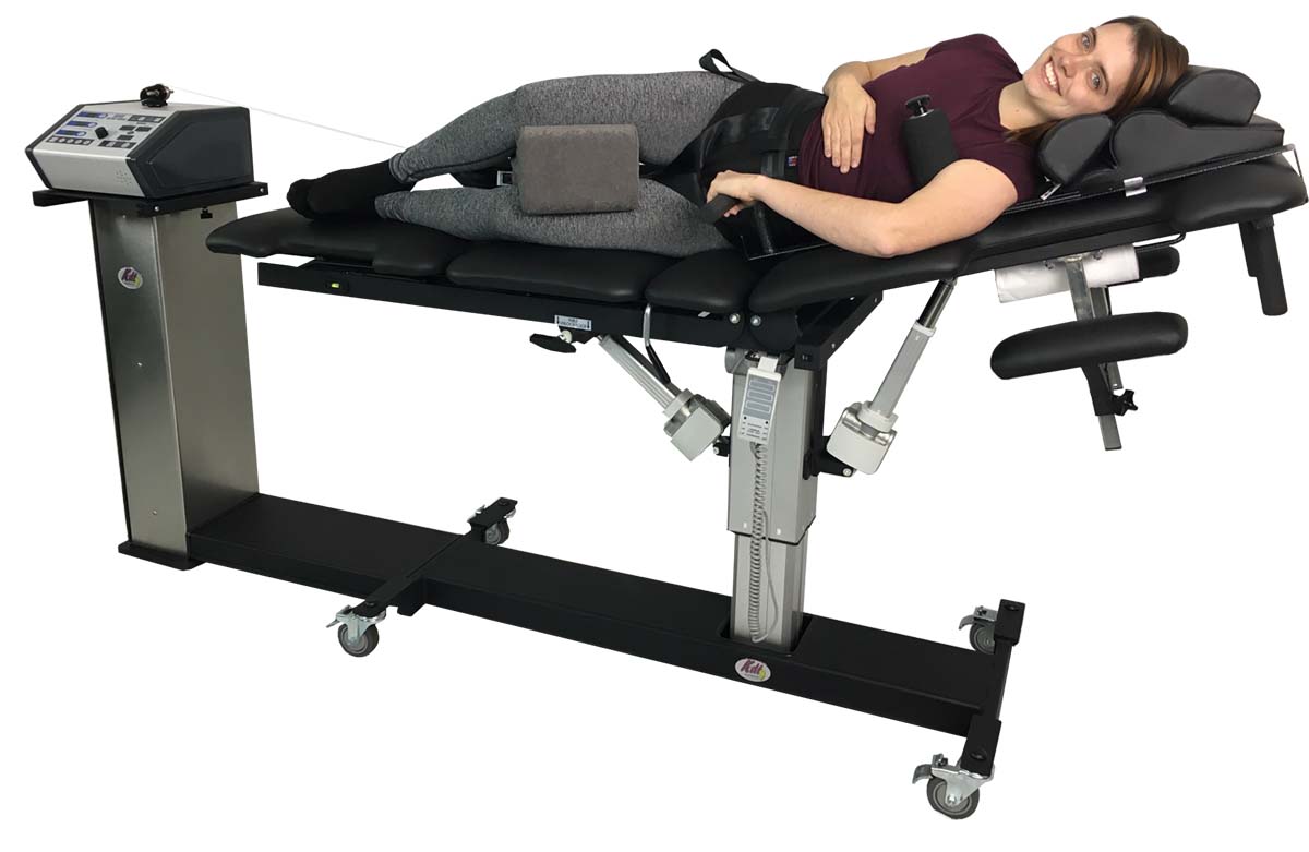 Patient receiving KDT Neuroflex spinal decompression therapy